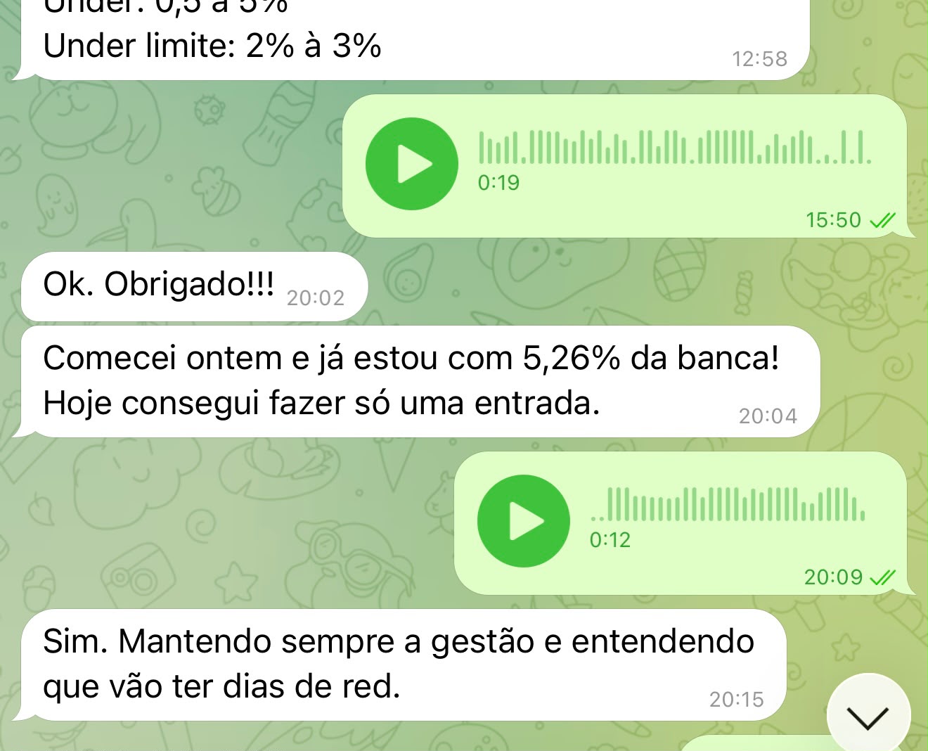 Depoimento de aluno
